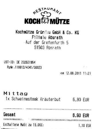 ssit Hffner Kochmtze Restaurant